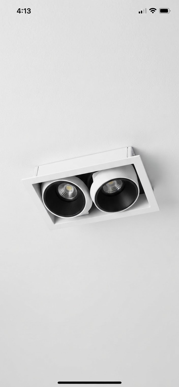 Đèn LED Downlight Đôi 2x9W Chữ Nhật Âm Trần Viền Nhôm Đúc Đèn LED Downlight Đôi 2x9W Chữ Nhật Âm Trần Viền Nhôm Đúc