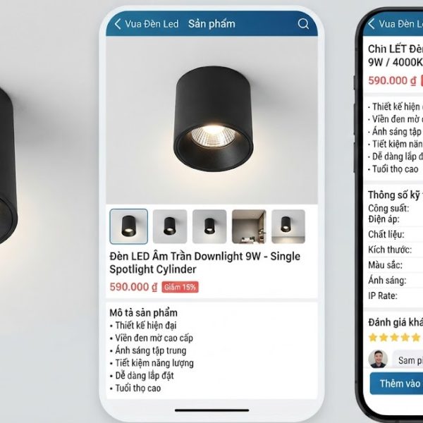 Đèn LED Âm Trần Rọi Tiêu Điểm Spotlight 12W Chống Chói UGR